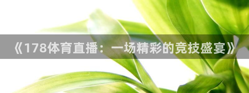《178体育直播：一场精彩的竞技盛宴》