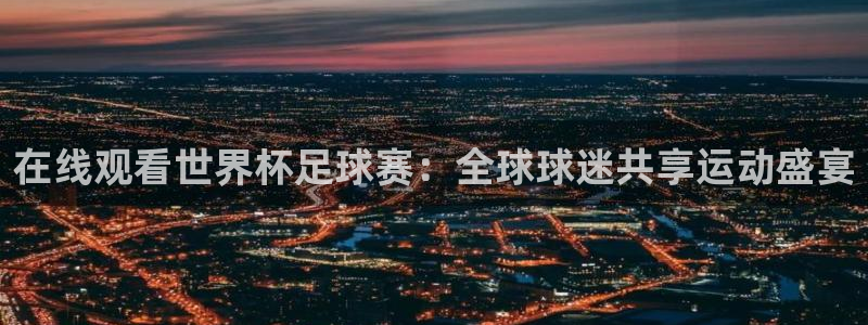 在线观看世界杯足球赛：全球球迷共享运动盛宴