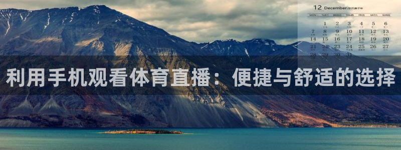 利用手机观看体育直播：便捷与舒适的选择